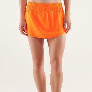 Lululemon Orange Breeze By Running Skirt